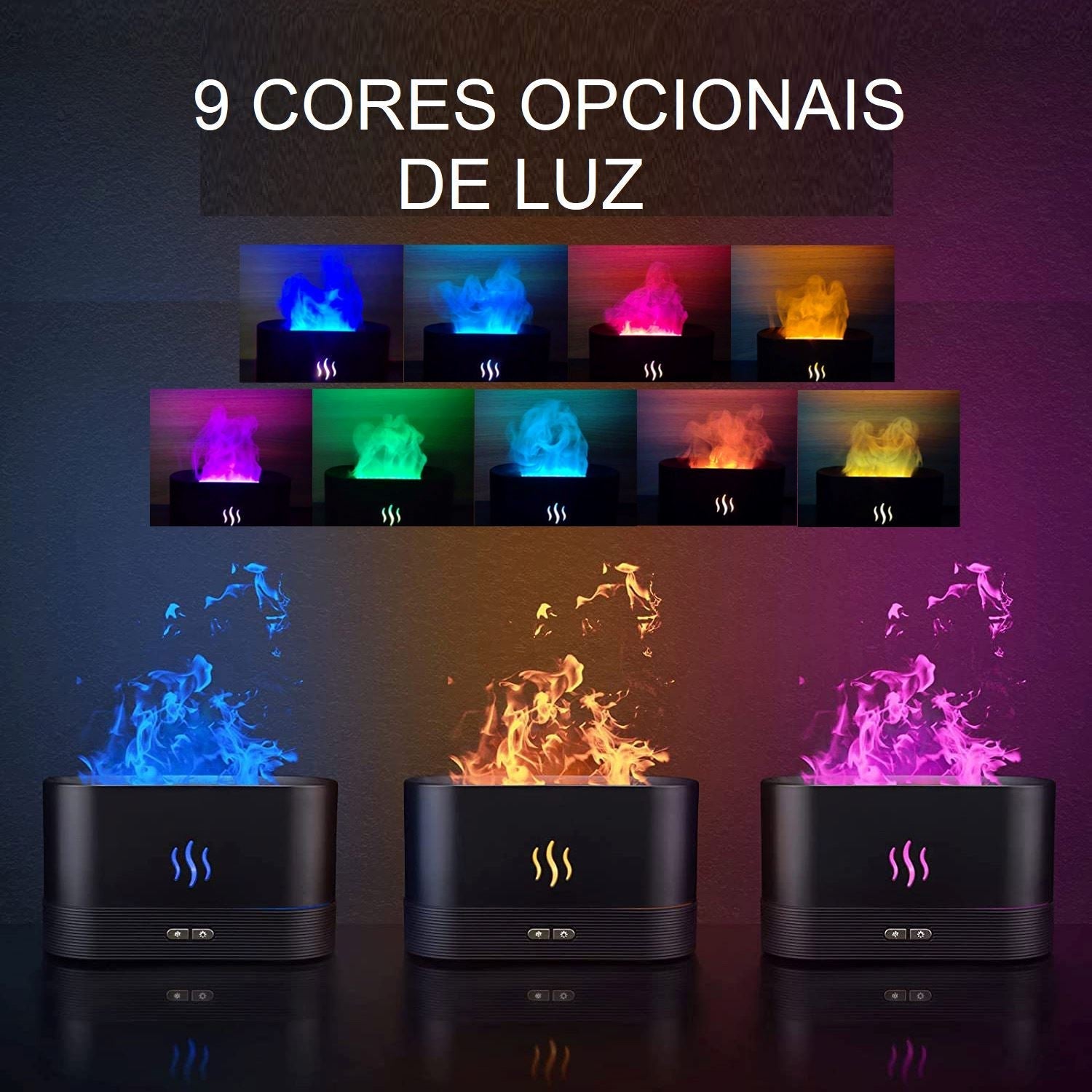 Umidificador e Difusor de Aromaterapia 2 em 1 - Vulcan
